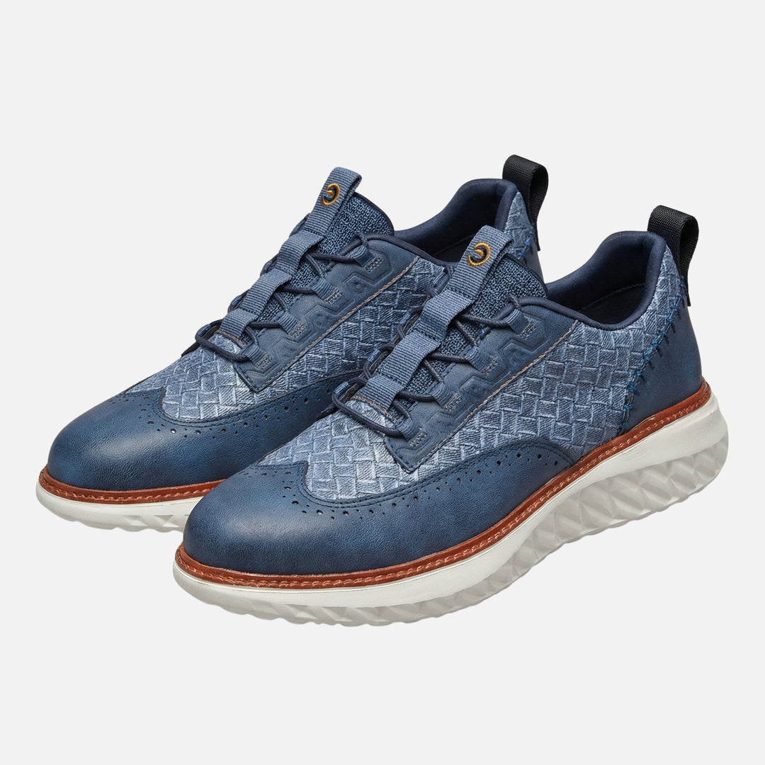 Gewebte Brogue-Sneaker mit dicker Sohle für Herren