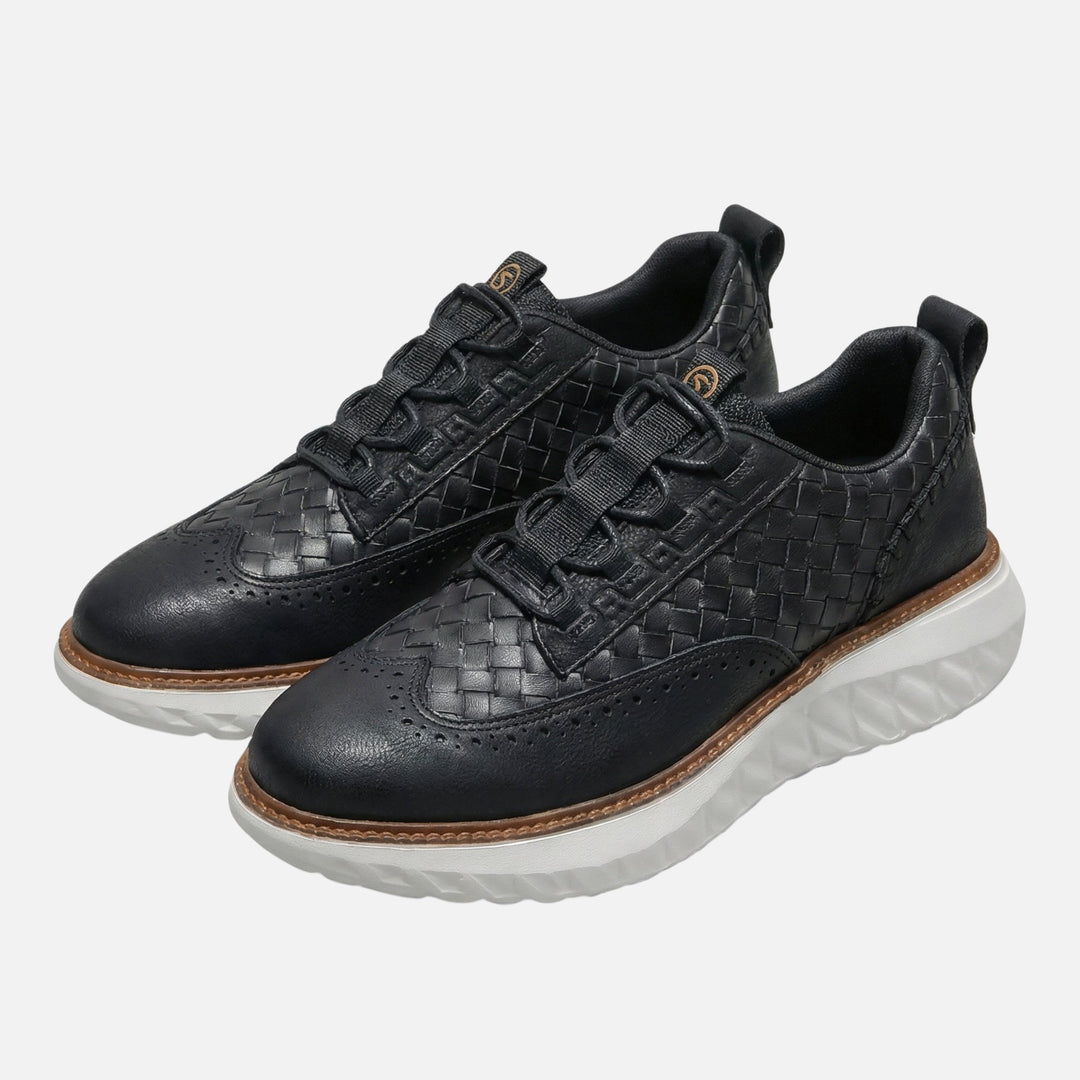 Gewebte Brogue-Sneaker mit dicker Sohle für Herren