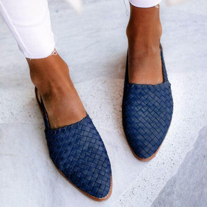 Gewebte Slingbacks mit verstellbarem Riemen fuer Damen 3
