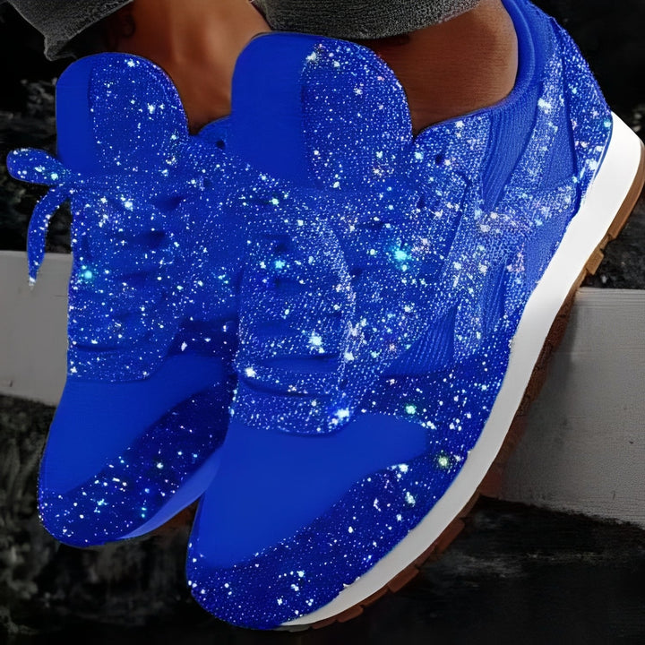 Glitzer Design bequemer Sneaker Komfort fuer Damen 5