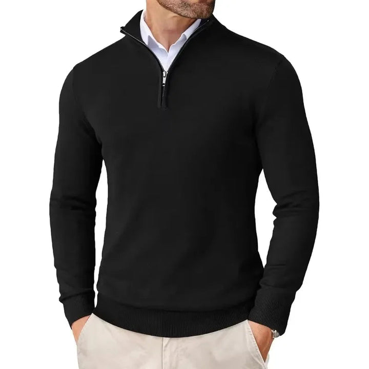 Half-Zip-Pullover für Herren – Klassischer Schnitt mit Stehkragen 1