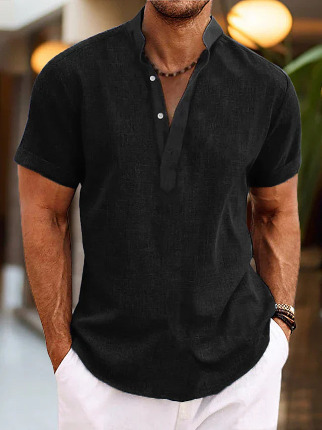 Henley-Shirt für Herren – Mit kurzen Ärmeln und Knopfleiste 3