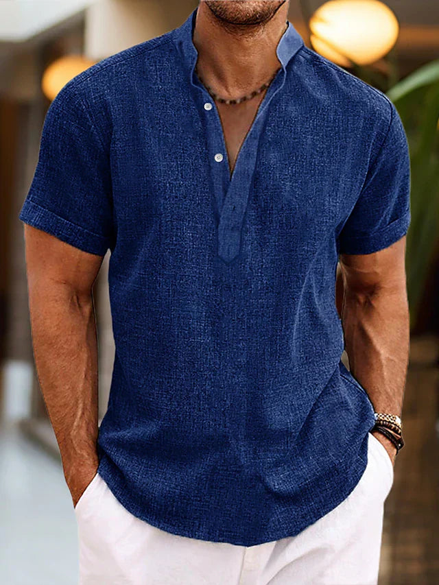 Henley-Shirt für Herren – Mit kurzen Ärmeln und Knopfleiste 4
