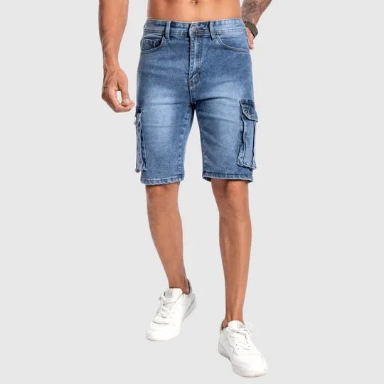 Herren Cargo-Kurze Hosen aus Denim | Sommerkleidung