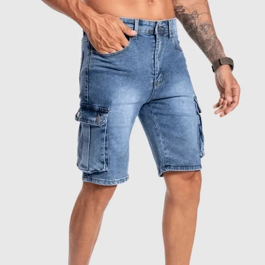 Herren Cargo-Kurze Hosen aus Denim | Sommerkleidung