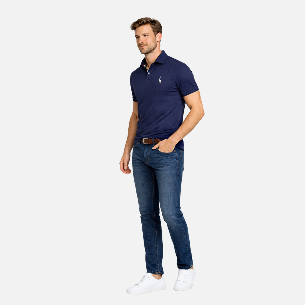 Herren Poloshirt mit klassischer Passform und kurzen Ärmeln