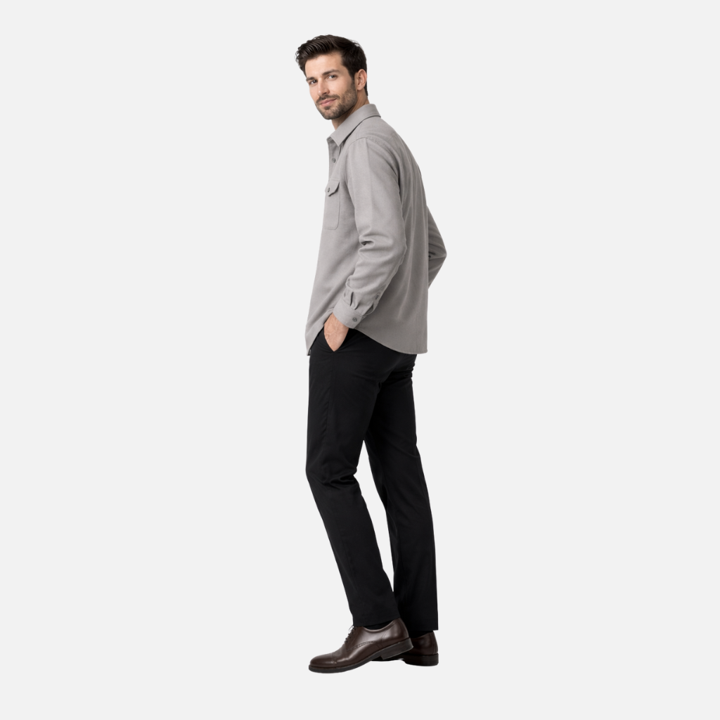 Herren Casual Overshirt mit Brusttaschen