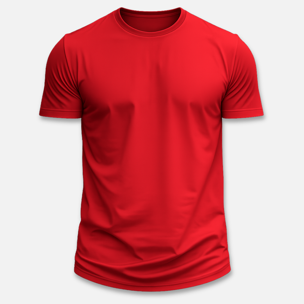 Herren Rundhals Kurzarm-T-Shirt mit sauberem Abschluss