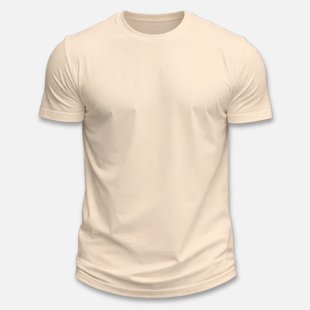 Herren Rundhals Kurzarm-T-Shirt mit sauberem Abschluss