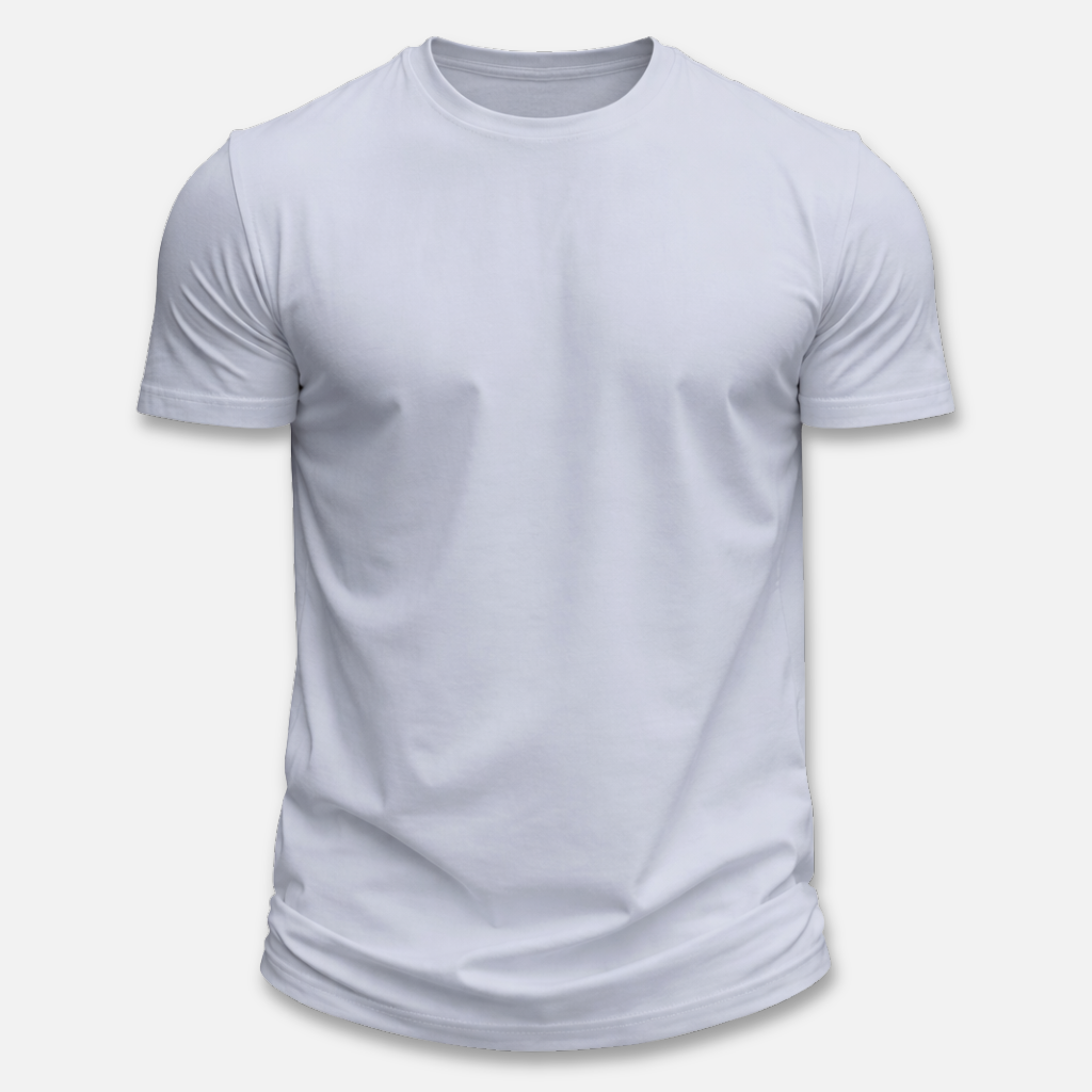 Herren Rundhals Kurzarm-T-Shirt mit sauberem Abschluss