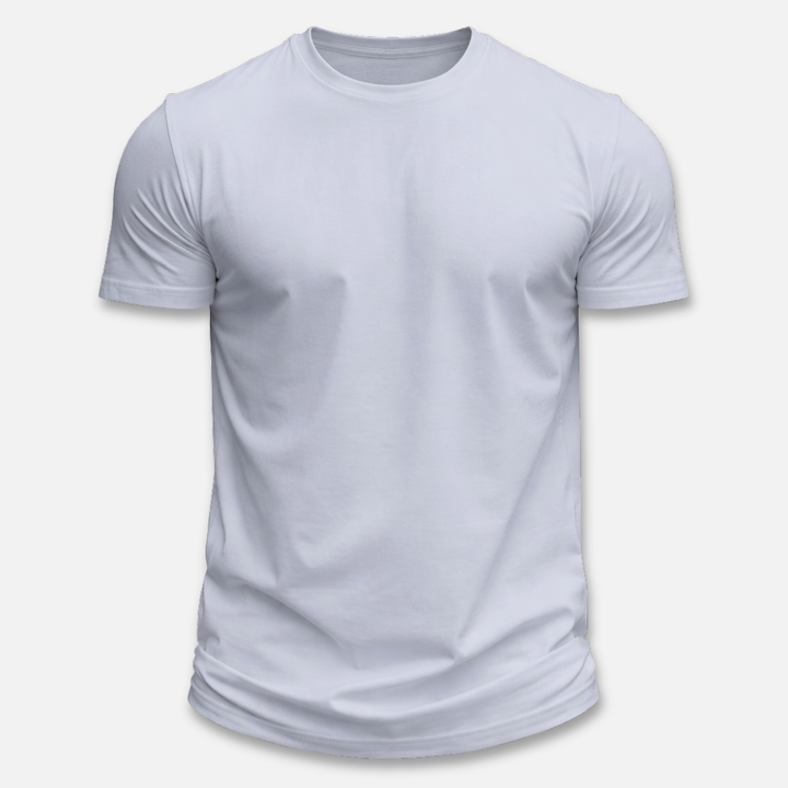 Herren Rundhals Kurzarm-T-Shirt mit sauberem Abschluss