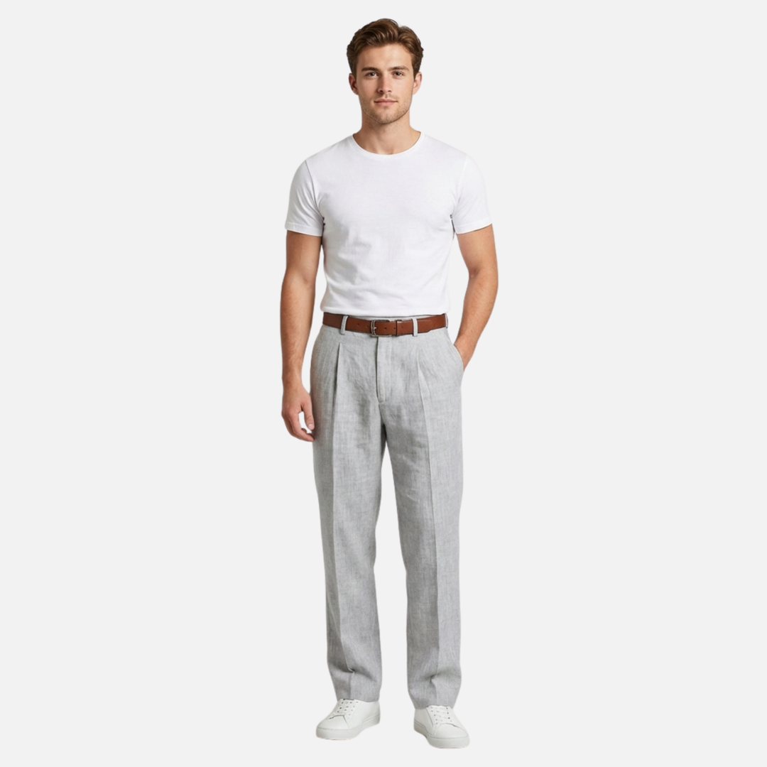 Herren Anzug mit Nadelstreifen und Faltenhose