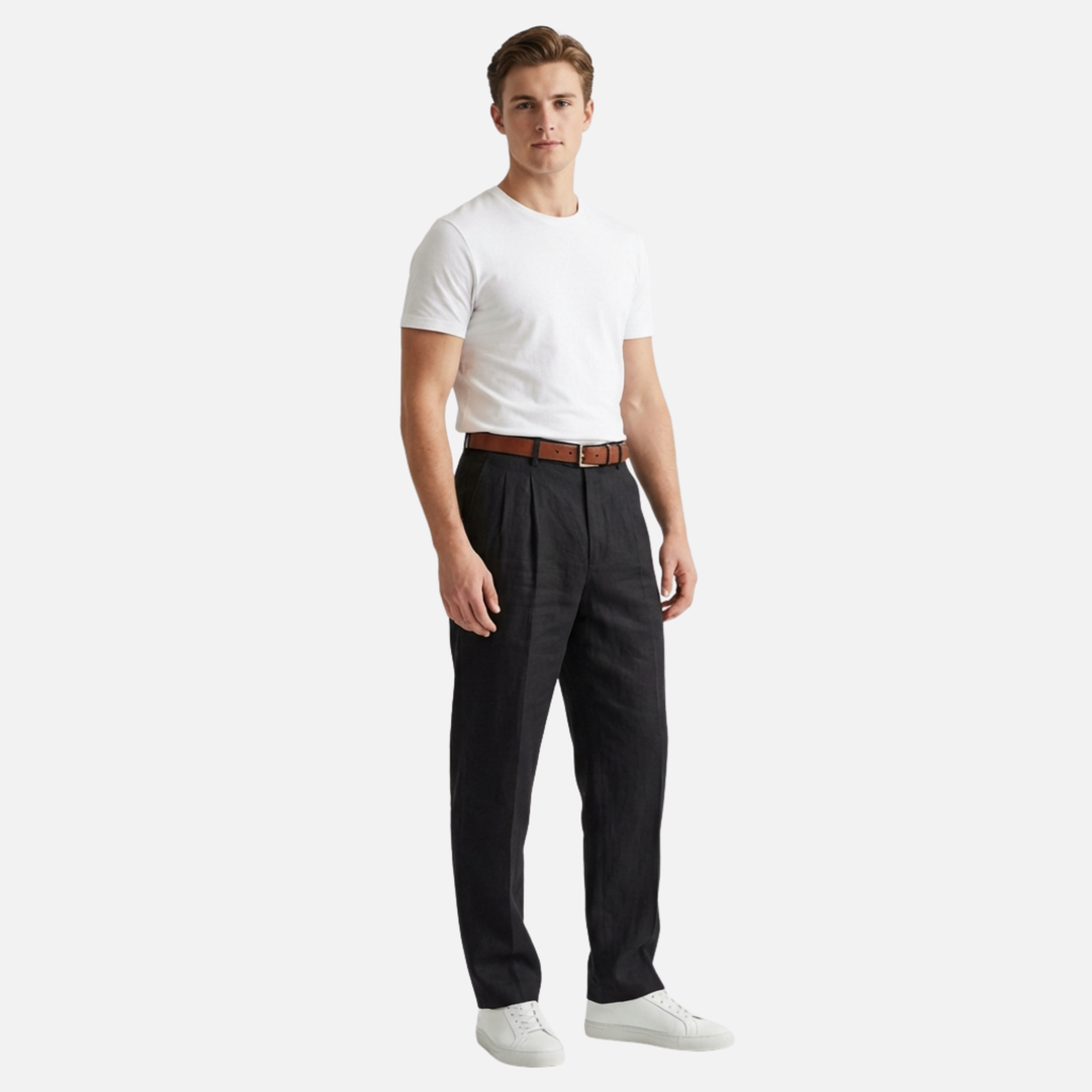 Herren Anzug mit Nadelstreifen und Faltenhose