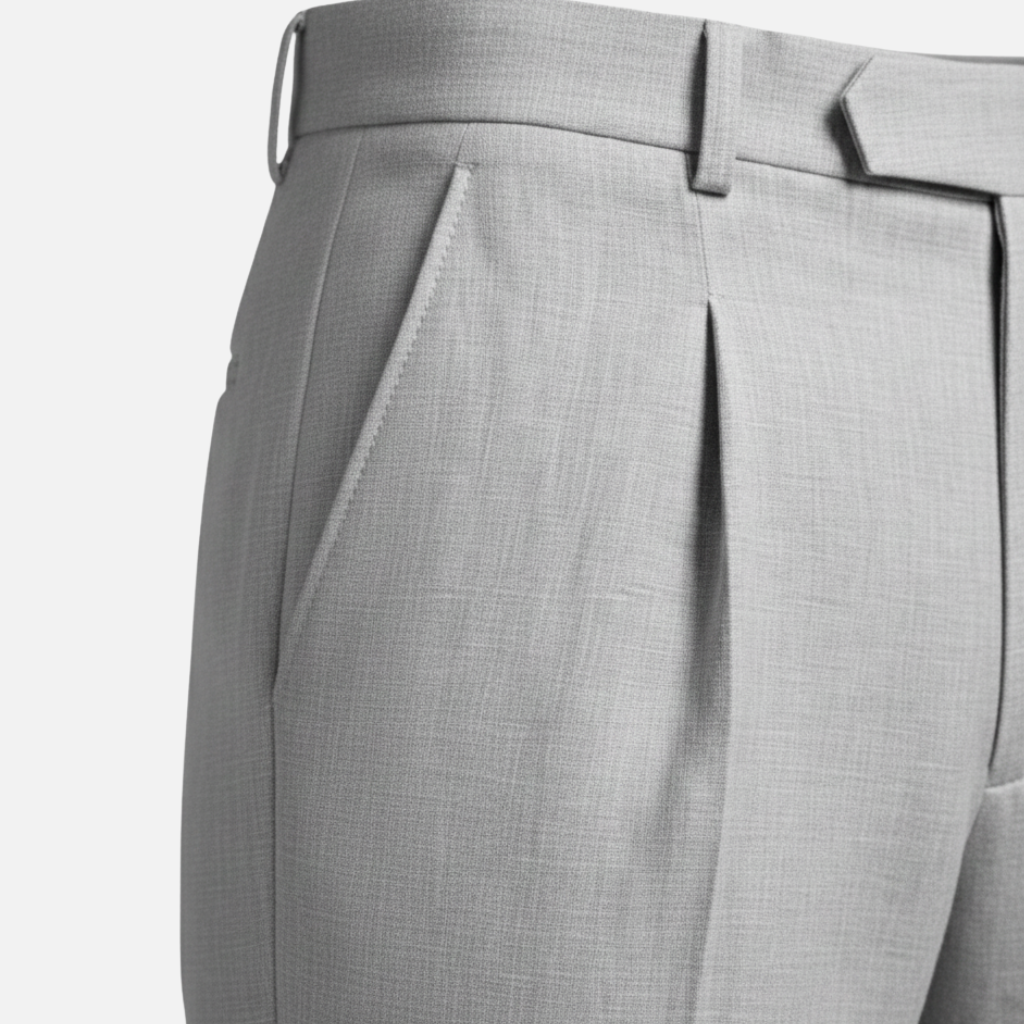 Herren Anzug mit Nadelstreifen und Faltenhose