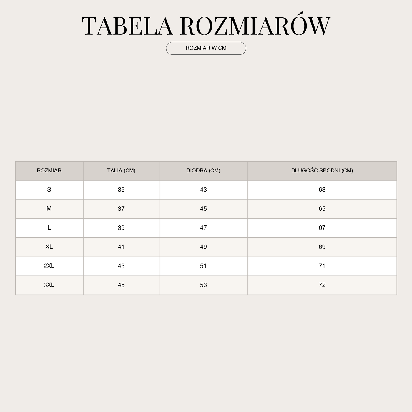 Męskie spodnie cargo capri | Lato size chart