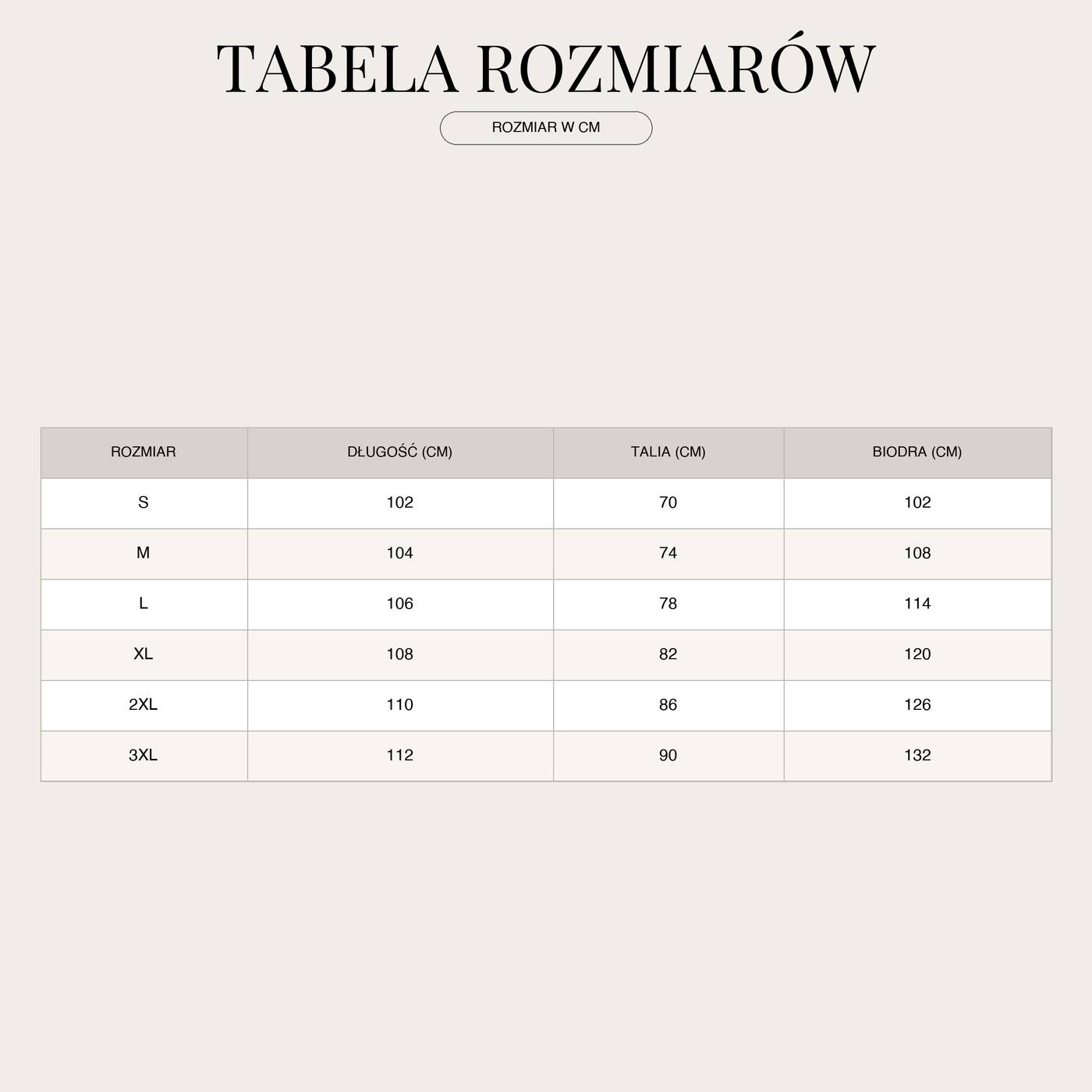 Męskie spodnie casual | Luźny krój size chart