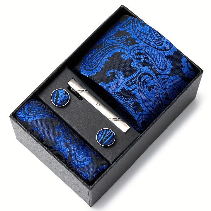 Herren_Krawatten_Set_mit_Paisley_Muster_Einstecktuch_Clip_Mansche_5