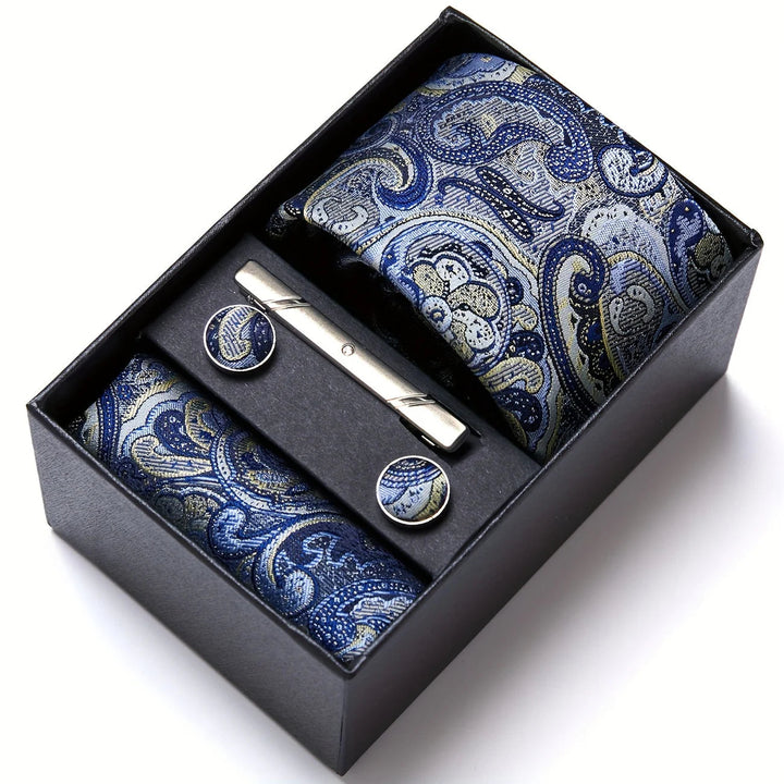 Herren_Krawatten_Set_mit_Paisley_Muster_Einstecktuch_Clip_Mansche_8