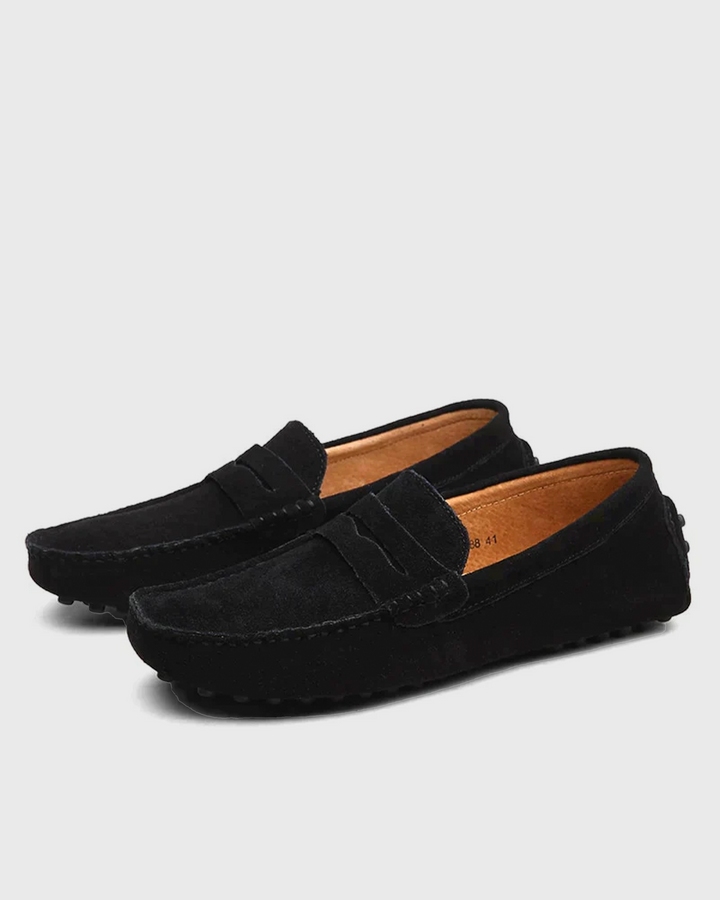 Lässige Herren-Loafer aus Wildleder – Leichte strukturierte Business-Schuhe