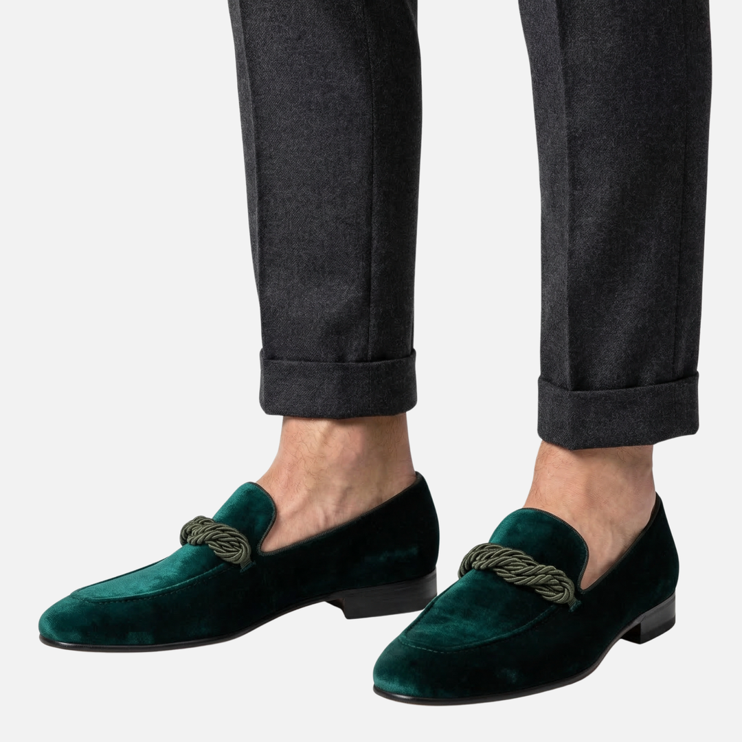 Loafer mit Kordel-Detail Veganes Wildleder-Imitat für Herren