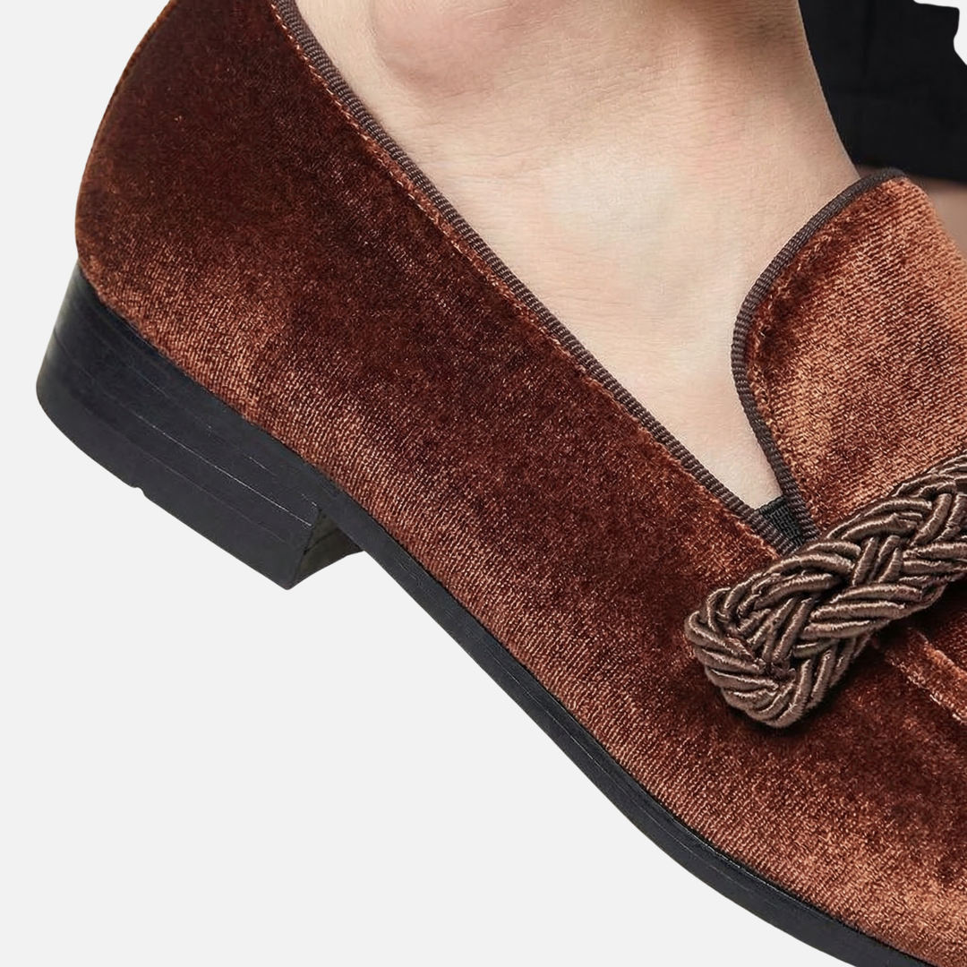 Loafer mit Kordel-Detail Veganes Wildleder-Imitat für Herren