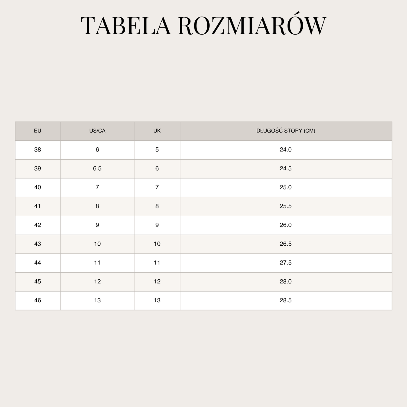 Męskie modne trampki | Casualowe sznurowane size chart
