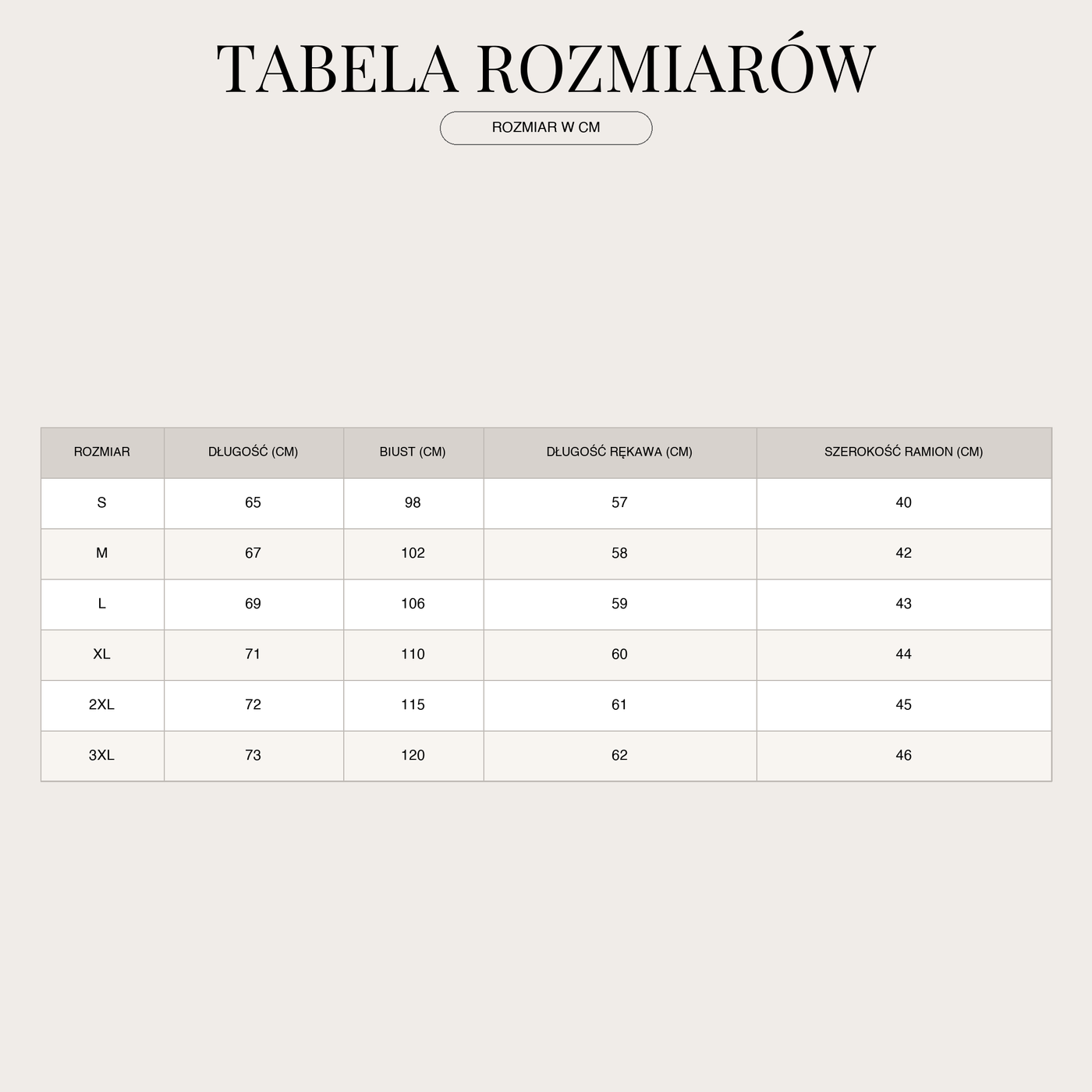 Wysokiej jakości męski sweter kaszmirowy – Stylowy i bardzo miękki size chart