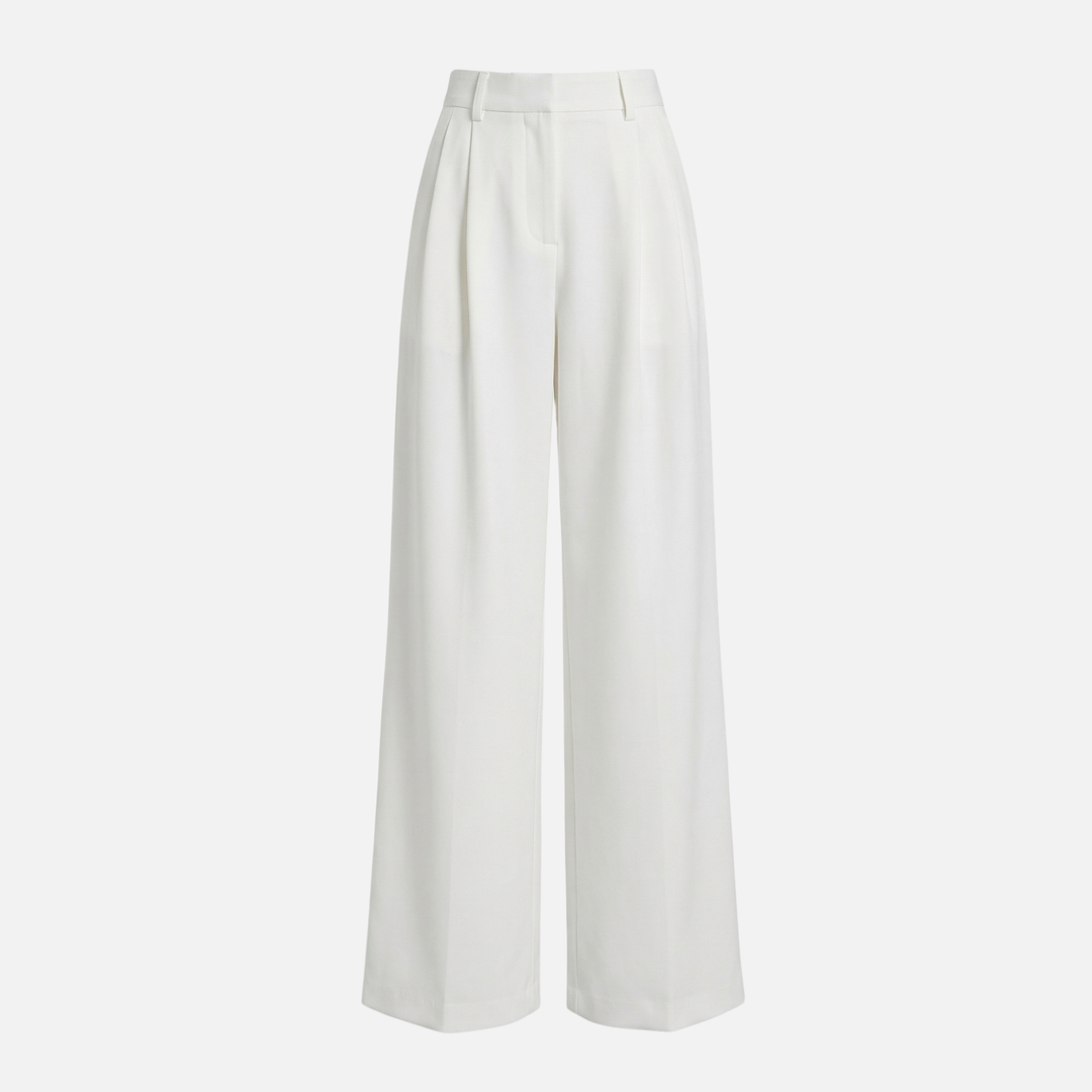 Hose im Relaxed Fit Weites Bein mit Bundfalten für Damen