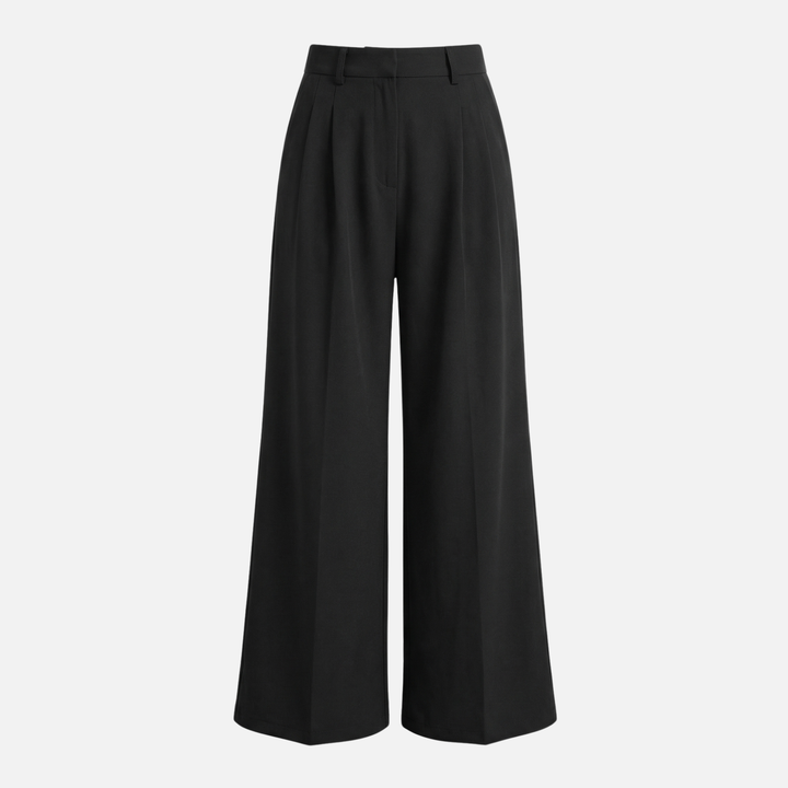 Hose im Relaxed Fit Weites Bein mit Bundfalten für Damen