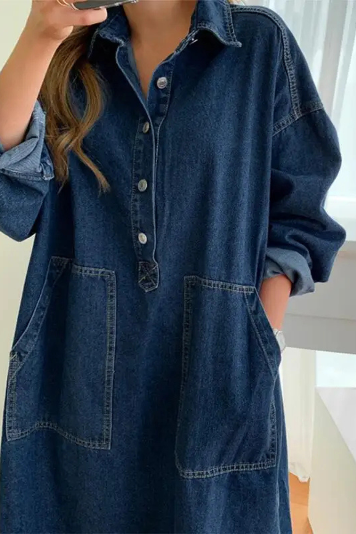 Jeans_Maxikleid_fur_Damen_Oversized_mit_Kragen_und_Taschen_4