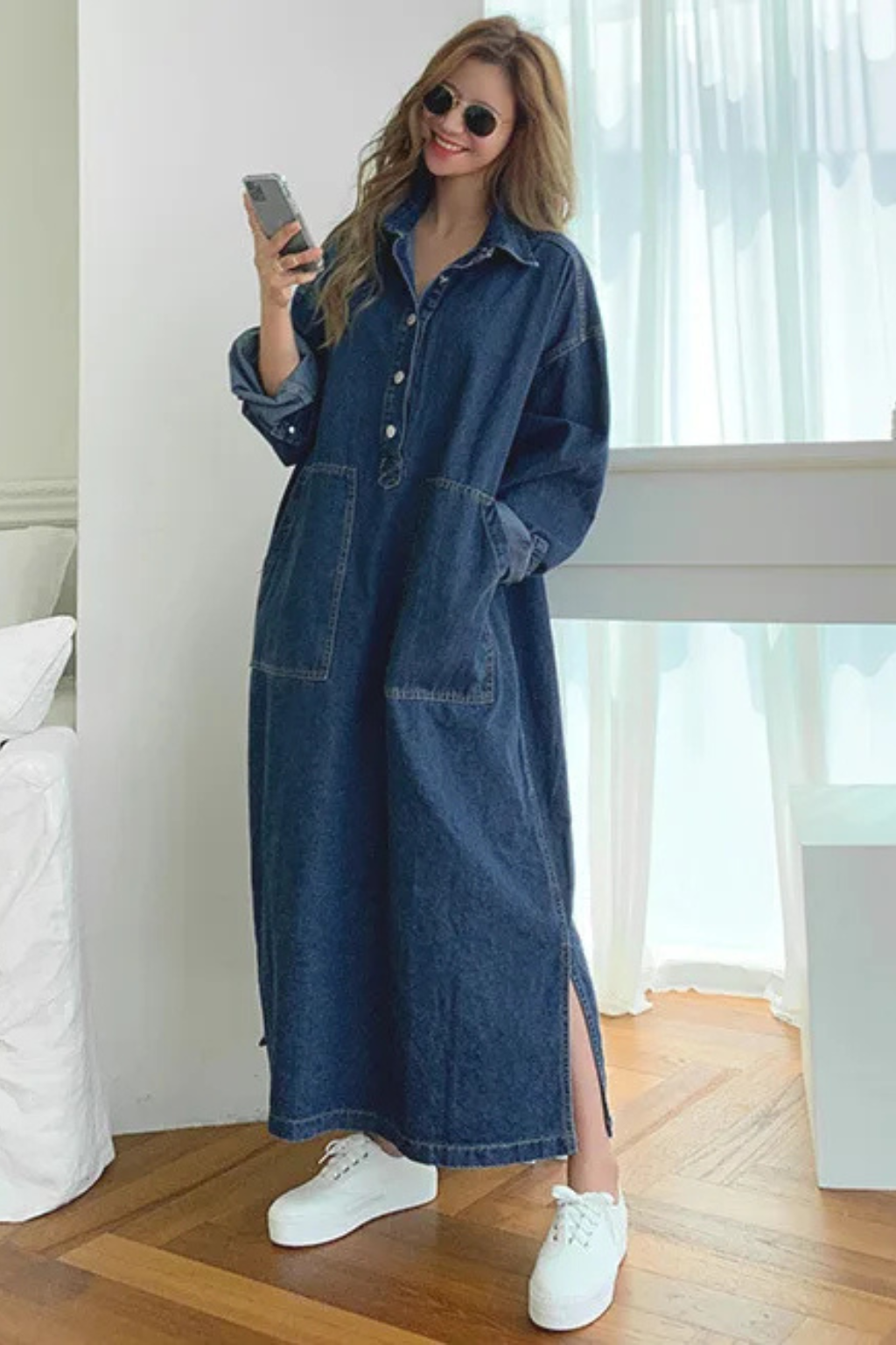 Jeans_Maxikleid_fur_Damen_Oversized_mit_Kragen_und_Taschen_6
