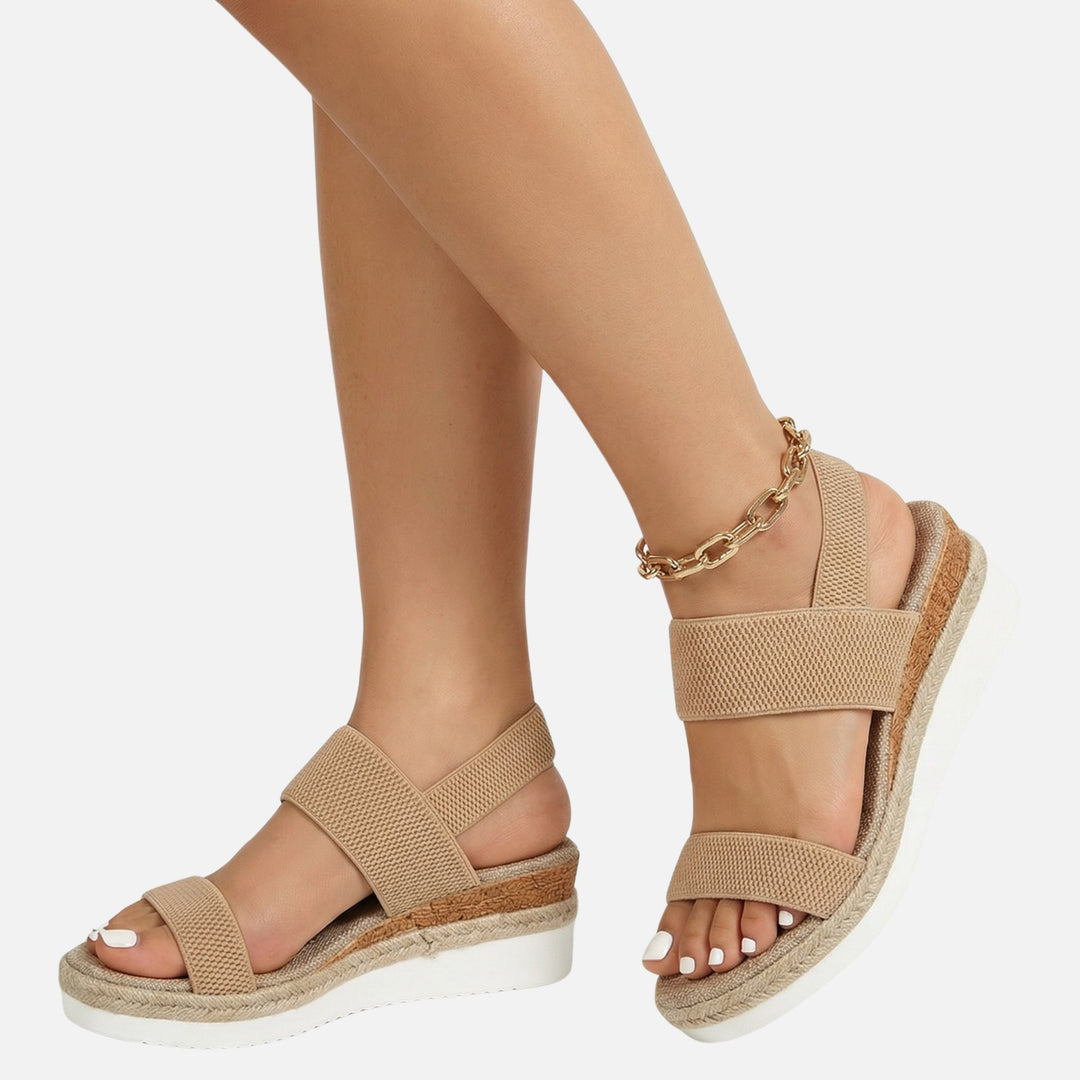 Jute Plateausandalen – Espadrille-Stil für Damen