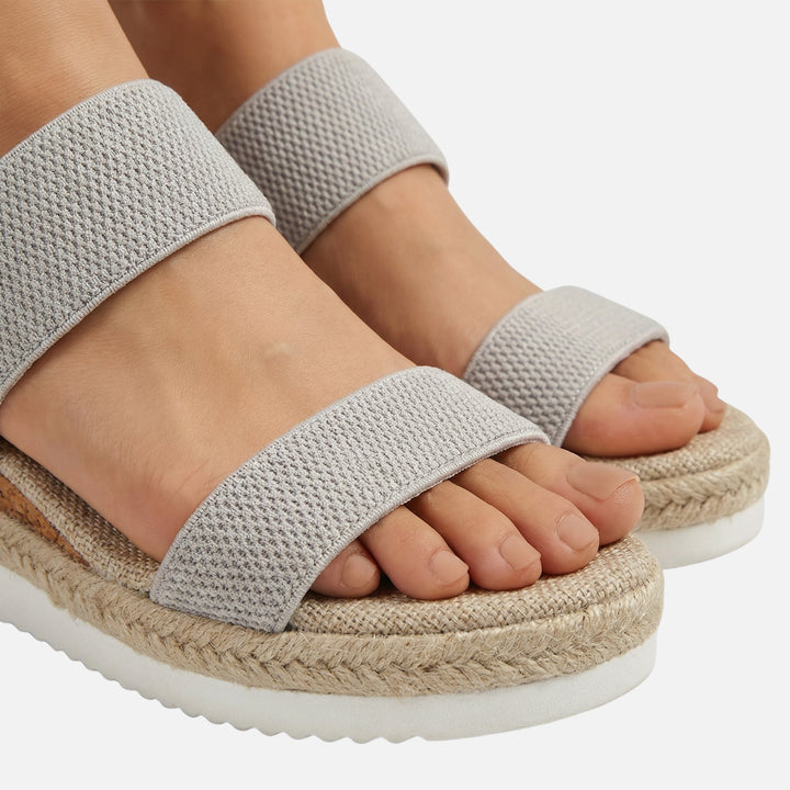 Jute Plateausandalen – Espadrille-Stil für Damen