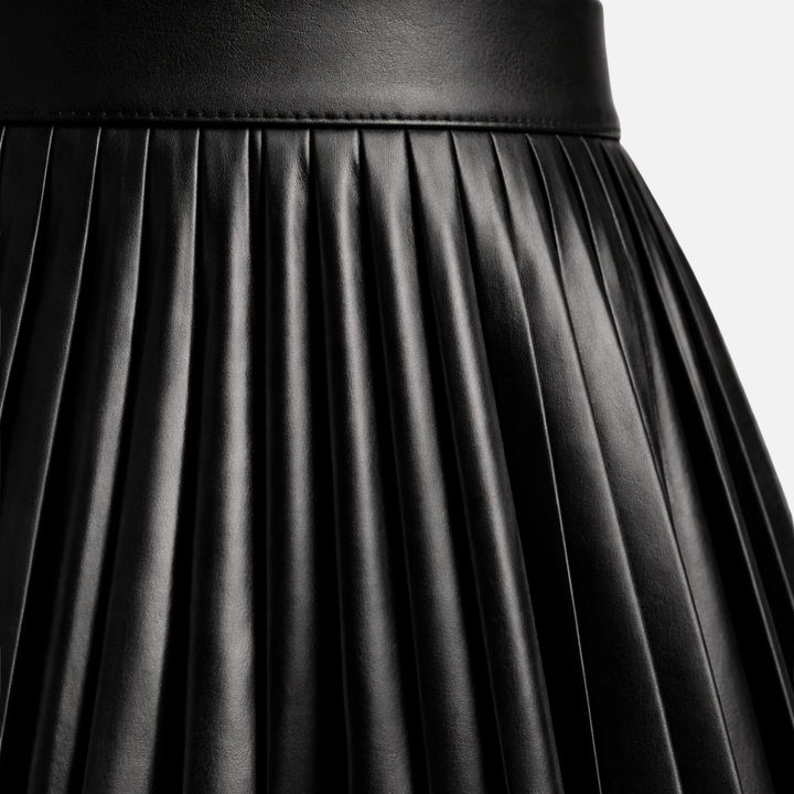 Klassischer plissierter Midirock mit hoher Taille für Damen