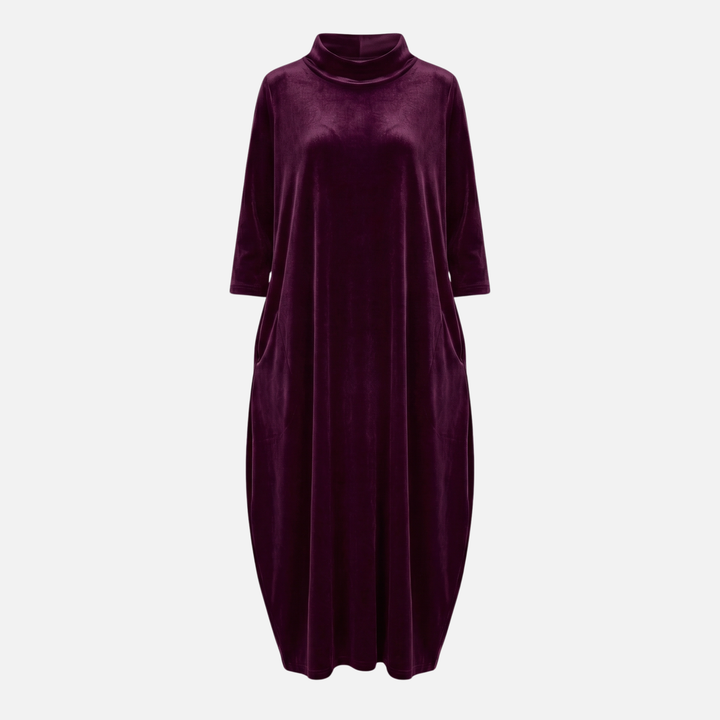 Klassisches Midi Kleid Atmungsaktives Freizeitkleid für Damen