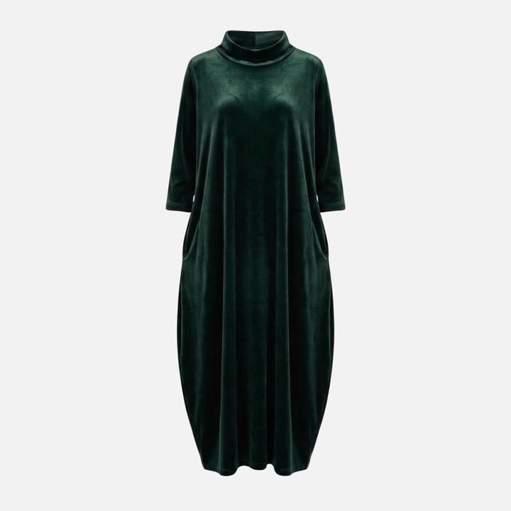 Klassisches Midi Kleid Atmungsaktives Freizeitkleid für Damen