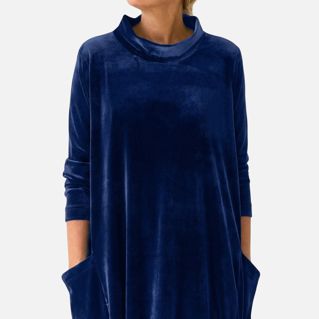 Klassisches Midi Kleid Atmungsaktives Freizeitkleid für Damen