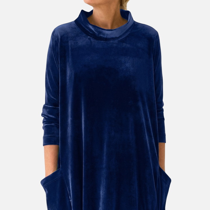 Klassisches Midi Kleid Atmungsaktives Freizeitkleid für Damen