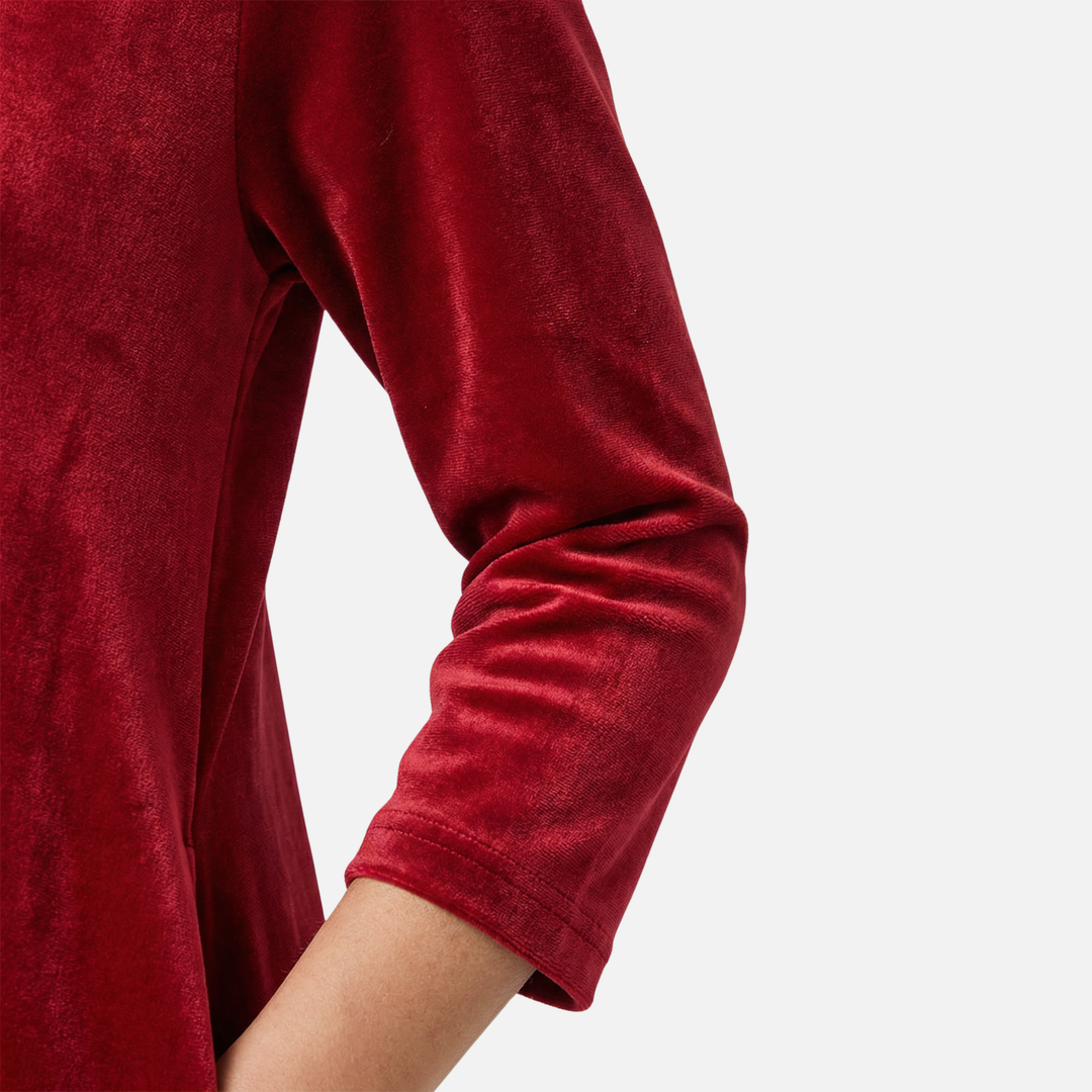 Klassisches Midi Kleid Atmungsaktives Freizeitkleid für Damen