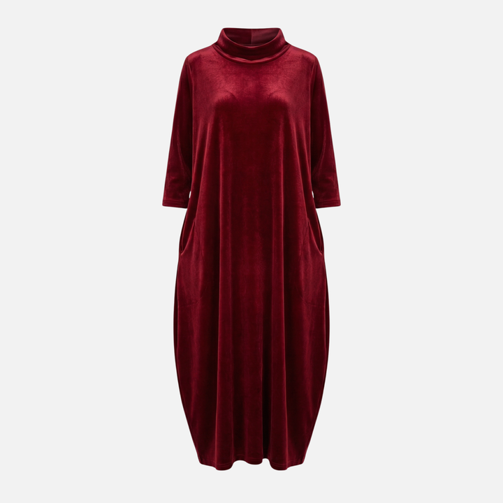 Klassisches Midi Kleid Atmungsaktives Freizeitkleid für Damen