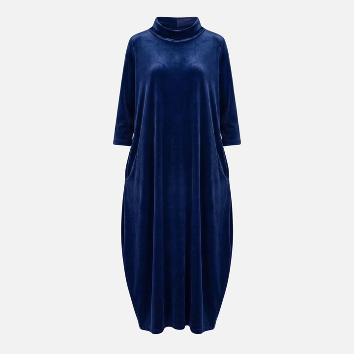 Klassisches Midi Kleid Atmungsaktives Freizeitkleid für Damen