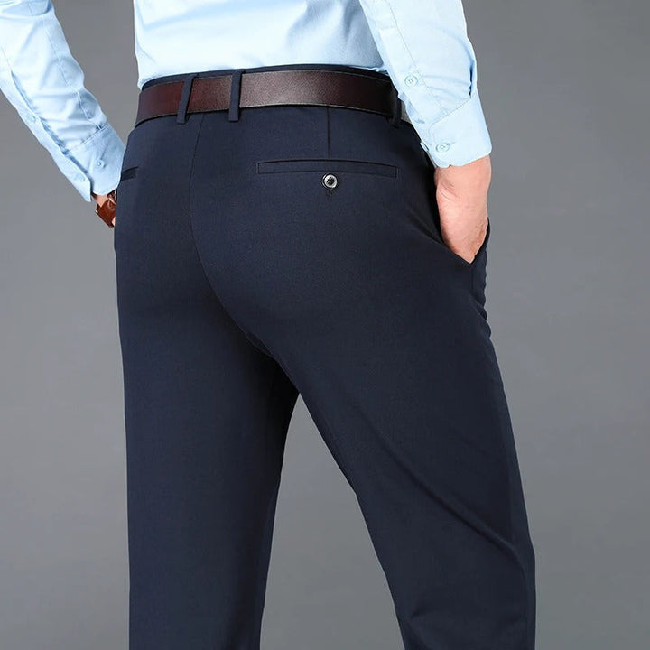 Knoechellange High Stretch Smart Casual Hose fuer Herren 11