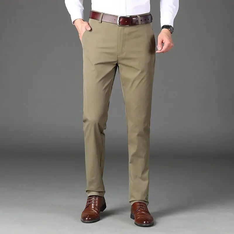 Knoechellange High Stretch Smart Casual Hose fuer Herren 3