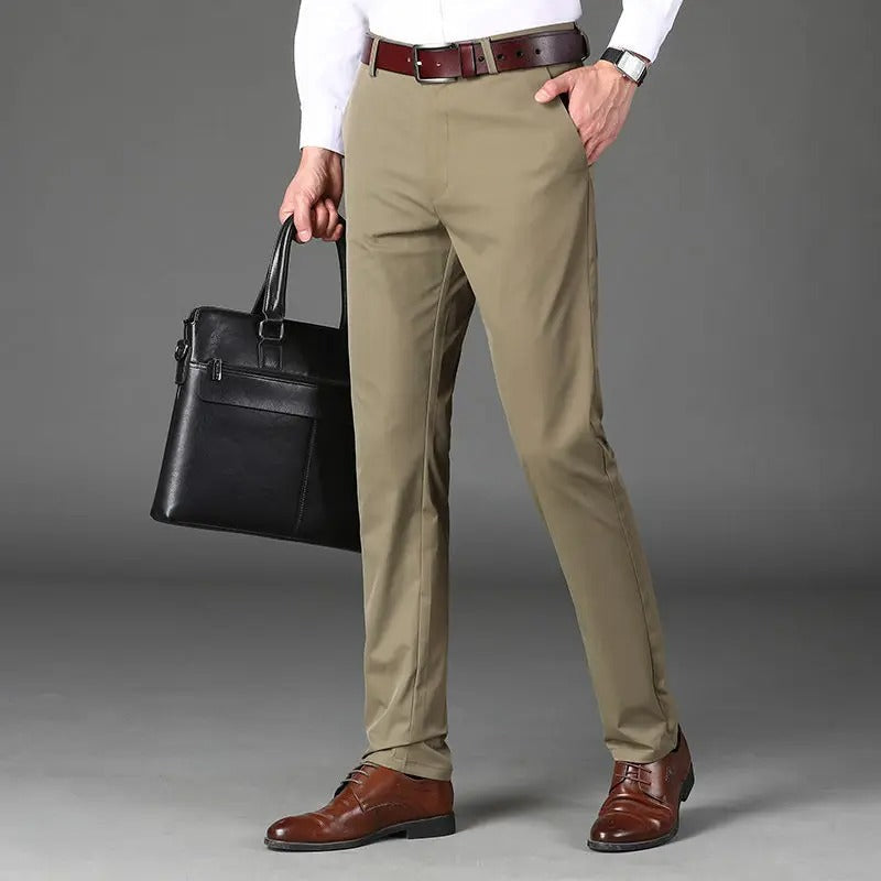 Knoechellange High Stretch Smart Casual Hose fuer Herren 6