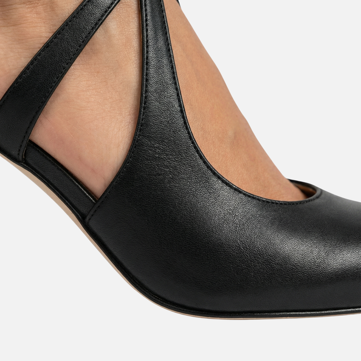 Kreuzriemen Pumps mit Blockabsatz fuer Damen 13