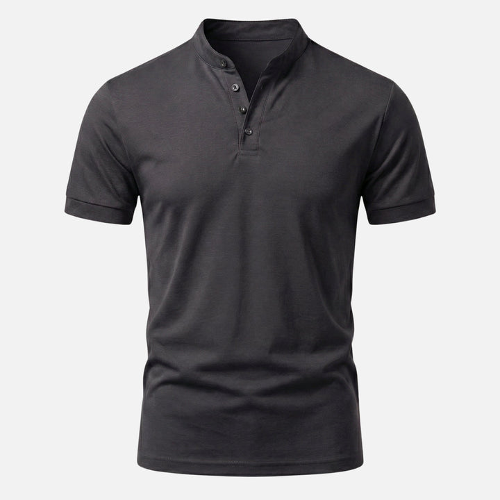 Körpernahes Jersey-Shirt mit Stehkragen für Herren