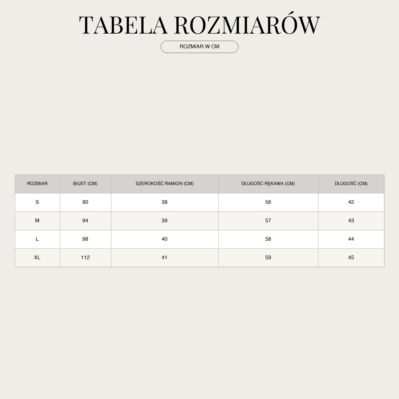 Kurz-Blazer für Damen – Eleganter Schnitt und tailliert size chart