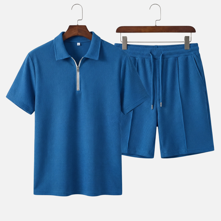 Kurzarm-Polo-Set mit Kordelzugbund für Herren