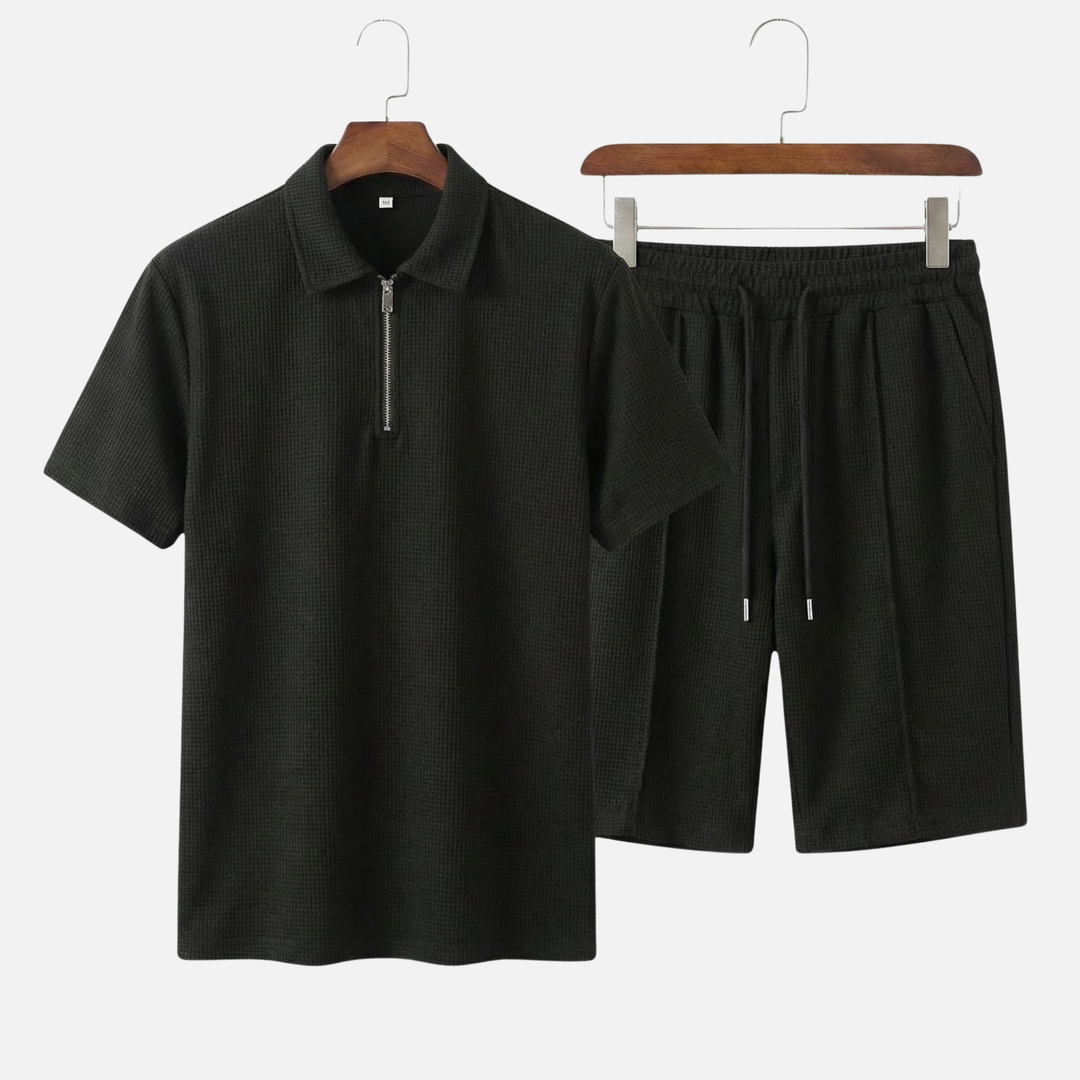 Kurzarm-Polo-Set mit Kordelzugbund für Herren