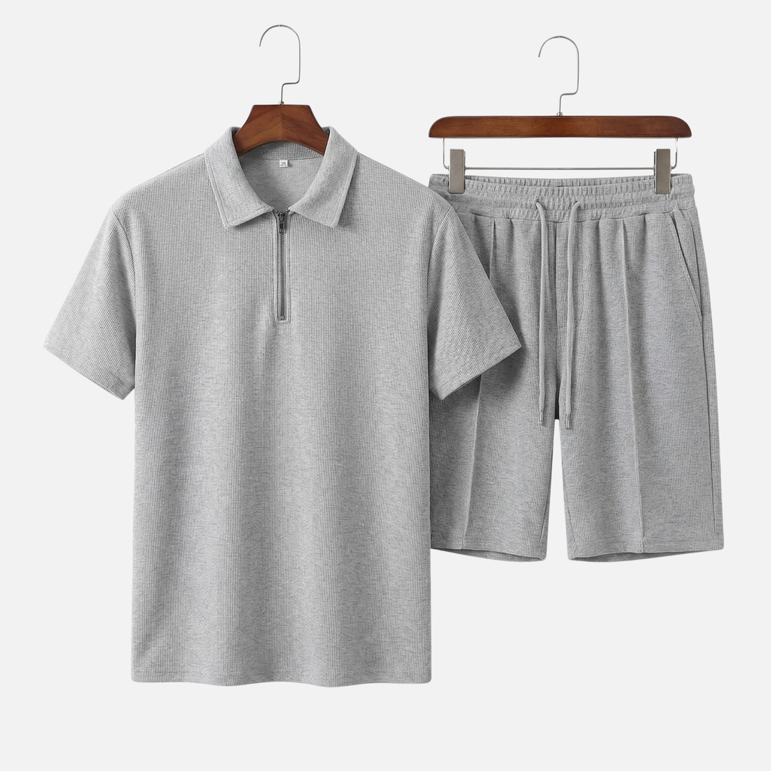Kurzarm-Polo-Set mit Kordelzugbund für Herren